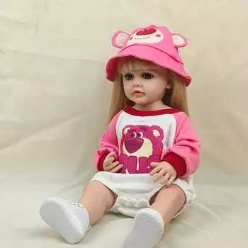 55 см водонепроницаемые искусственные детские игрушки, полный клей, могут входить в воду, имитация воды, игрушки для маленьких девочек, куклы Reborn Baby