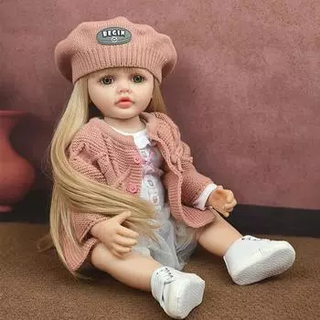 55 см водонепроницаемые искусственные детские игрушки, полный клей, могут входить в воду, имитируя игрушки для маленьких девочек