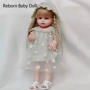 55 см 22 дюйма может стоять кукла-реборн младенец реалистичная девочка полное мягкое силиконовое тело принцесса малыш Bebe подарок на день рождения 55cm