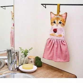 55X13 см быстросохнущие ленивые мочалки для рук из полиэстера и хлопка, супер впитывающие полотенца для рук с изображением забавного кота, полотенце для вытирания рук с изображением милого кота из мультфильма