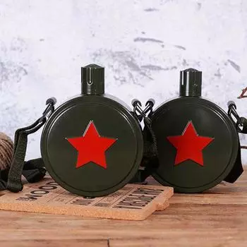 560 мл/800 мл 304 фляга из нержавеющей стали винный фляга бутылка для воды походный велосипедный чайник с ремнями 560ml армия зеленый