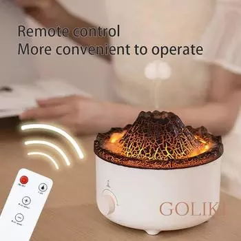 560 мл увлажнитель воздуха с дистанционным управлением диффузоры эфирного масла ультразвуковой диффузор пламя вулкана с распылителем тумана в форме медузы AU