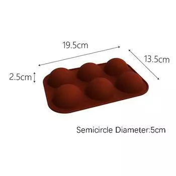 561524holes 3d Half Ball Semicircle Silicone Chocolate Mold Cake Mold Baking Coffee-19.5*13.5cm