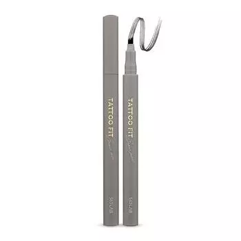 563 Rap Tattoofit Brow Pen 0,9г, 01 Серый Черный, 1 Популярная корейская косметика