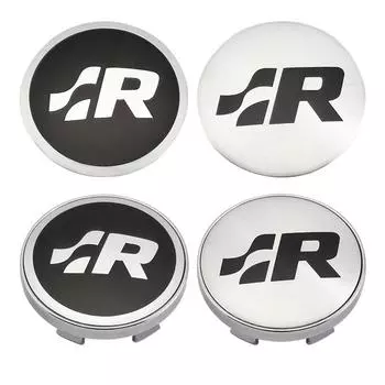 56 мм колпаки ступицы колеса автомобиля, значок, эмблема, наклейка, крышка для VW GR SR R Racing G-olf GTI P-assat T-ouareg S-agitar Wheel Center Hub Caps Sticker чёрный