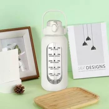 56 унций стеклянная бутылка для воды с соломинкой маркер времени без BPA мотивирующий кувшин для воды на полгаллона для тренировок в спортзале силиконовый чехол герметичная крышка горячий розовый