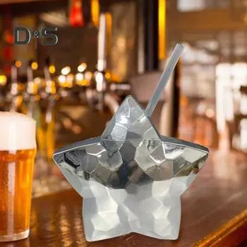 570 мл легкая чистка детская чашка для воды в форме звезды экологически чистая домашняя и уличная милая соломенная кружка серебряный