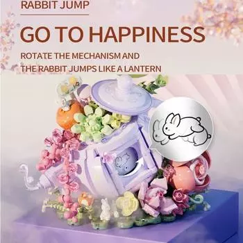 575 шт., букет цветов, чайник, строительные блоки со светом, сочные горшки, сборные кирпичи, украшение дома, детский рождественский подарок фиолетовый/зелёный