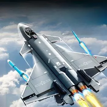 576pcs Military Series Air Force J-20 Stealth Fighter Children s Building Block Toys No Box
