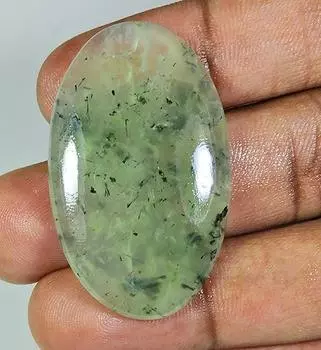 57Cts. Натуральный пренит рутил овальный кабошон россыпью драгоценный камень 26X42X06MM PP-55