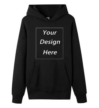 580 GSM хлопковая толстовка с капюшоном индивидуальные унисекс классические толстовки S чёрный