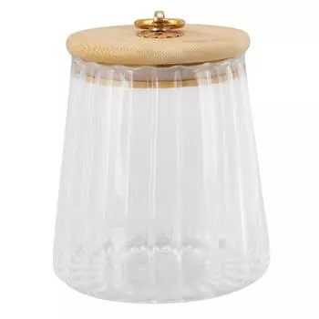 580 мл стеклянная банка для чая прозрачные контейнеры для хранения продуктов банки с герметичной бамбуковой крышкой для