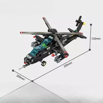 584 детали 8 в 1 Серия «Военная авиация» Вооруженный вертолет Детские игрушки-конструкторы БЕЗ КОРОБКИ
