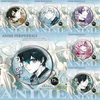 58/75 мм брошь с изображением персонажа из мультфильма «Голубой замок». Изящно оформленная булавка из жести с изображением персонажей, идеально подходящая в качестве аксессуара к костюму или украшения для косплея. 58mm