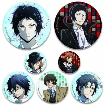 58 мм аниме Бунго Бродячие собаки брошь Манга нагрудный значок аксессуары для одежды шляпа украшение для рюкзака Harajuku значки с героями мультфильмов подарки для фанатов