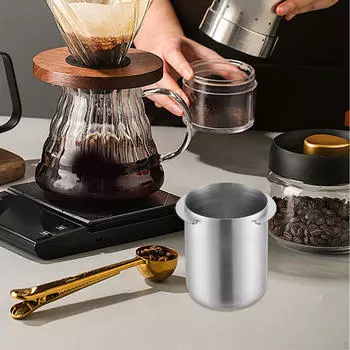 58 мм чашка для дозирования кофе, нержавеющая сталь, контейнер для порошка для бара Silver