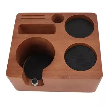 58 мм деревянная станция для темперирования кофе, регулируемая многофункциональная подставка для держателя темперирования портафильтра для кофе