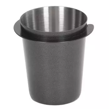 58 мм Дозирующая Чашка из Нержавеющей Стали Совместимость Полировка Кофе Дозирующая Чашка Порошок Питатель Для Кофе чёрный