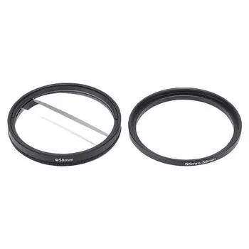 58 мм Двойной полумесяц Специальный фильтр эффектов размытия Двойное стекло Центр разделения диоптрийная линза для камеры