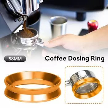 58 мм магнитная воронка для дозирования кофе с 10 магнитами, кольцо для дозирования эспрессо, подходит для портафильтра 58 мм, аксессуары для домашнего кофе Chic чёрный