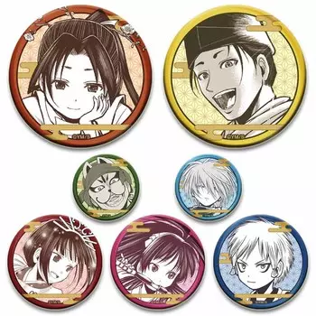58 мм милые аниме броши для женской одежды, круглые значки с героями мультфильмов, комиксы, неуловимый самурай, эмалированные булавки, брошь ручной работы, булавка, подарки