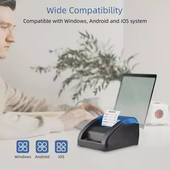 58 мм USB термопринтер для чеков, прямая термопечать для печати билетов, совместимость с USB-соединением UK USB Interface