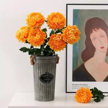 58 см большие бархатцы хризантемы искусственные шелковые цветы Флорес летние домашние свадебные украшения своими руками красный
