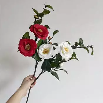 58 см высококачественный искусственный камелия камелия шелковый искусственный цветок цветок для самостоятельного украшения дома сада свадьбы гостиной офиса A1