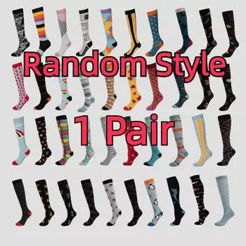 58Styles Men Women Compression Socks Fit Outdoor Sports Compression Socks For Anti Fatigue Pain Relief Knee Varicose Veins Socks S-M