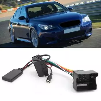 59,1-дюймовый Bluetooth 5.0 AUX кабель аудиоадаптер с микрофоном подходит для E60 E63 E64 E65 E66 E87 автомобильный Bluetooth модуль