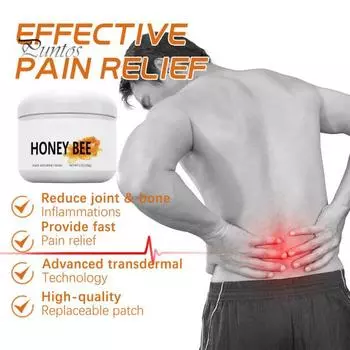 59 г крем для костей и суставов с пчелиным ядом, натуральный крем для облегчения боли при артрите, медовый пчелиный крем, крем для ухода за суставами белый