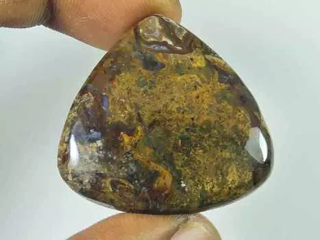 59Cts. Natural Rock Calcite Pear Crystal Cabochon Loose Gemstone 35X36X06 MM SK-3433