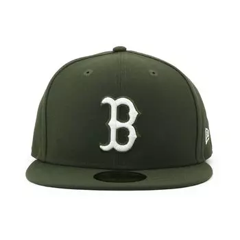 59FIFTY Boston Red Sox FITTED BOSTON RED SOX Major League Hat Olive 5950 [New Era] [MLB TEAM-BASIC CAP] (7-5/8 (приблизительно. 60,6см)) [Элемент]
