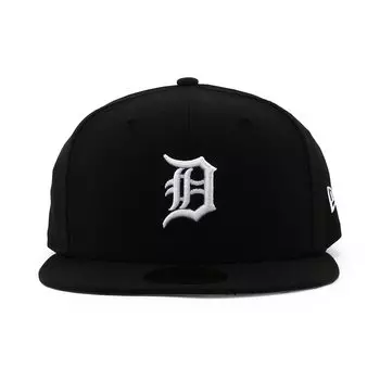 59FIFTY Detroit Tigers FITTED DETROIT TIGERS 5950 Hat Черная кепка [New Era] [MLB TEAM-BASIC CAP/BLACK-WHITE] (7-5/8 (приблизительно. 60,6см)) [Элемент]