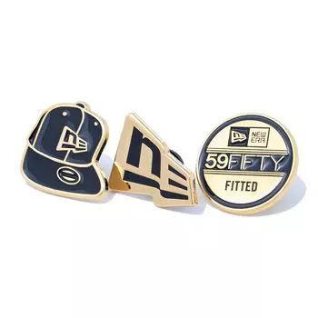 59ПЯТЬДЕСЯТЫЙ ДЕНЬ памятный значок набор из 3 шт. БЕСПЛАТНО 2024 59ПЯТЬДЕСЯТЫЙ ДЕНЬ ПИН ПАКЕТ NEWERA JP [New Era] черный/золотой