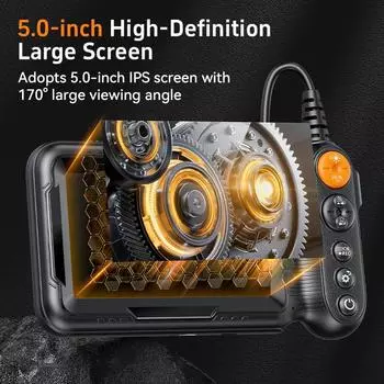 5.0 эндоскопическая камера с подсветкой 1080 HD IP67 водонепроницаемая инспекционная камера для стен, сантехники, автомобильного двигателя 1M Single Lens
