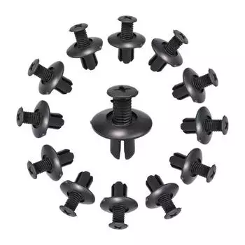 5/100 шт. 8 мм пластиковые заклепки крепежные винты автомобильный бампер крыло черные заклепки автомобильные крепежные зажимы для Toyota Focus Kia Nissan Yamaha