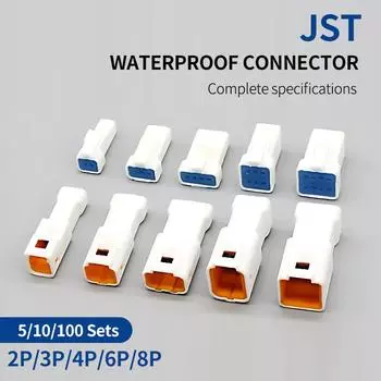 5/10/100 комплектов светодиодных автомобильных жгутов проводов 04T-JWPF-VSLE JST 03R JST-02T 02R 06T 08T B04B разъем для мотоциклетной световой полосы 5 Sets