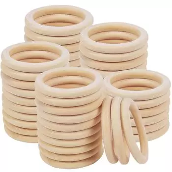 5/10/15/20/25/50 шт. 20-80 мм натуральные необработанные деревянные круглые кольца макраме DIY поделки детские игрушки для прорезывания зубов деревянные обручи украшения
