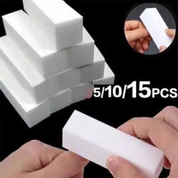 5/10/15 шт. буферные шлифовальные песочные пилки для полировки ногтей, маникюрный уход, белые советы по дизайну ногтей 5pcs