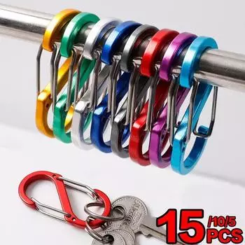 5/10/15 шт. карабин из алюминиевого сплава, пружинный зажим, крючок, брелок для восхождения, карабин 5pcs разноцветный