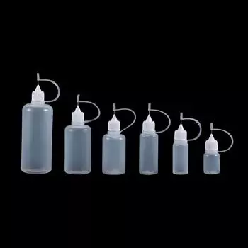5/10/20/30/50/100ML Resuable Needle Tip Glue Applicator Plastic Bottle for Paper Quilling DIY Scrapbooking Paper Craft Tool