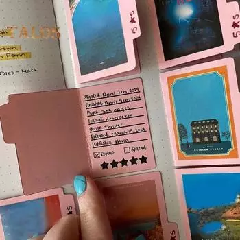 5/10/20/50 шт. Мини-папка для обзора книг, расширяющаяся, органайзер, коллекция книг с 100 карманами, папка-органайзер 5pcs синий