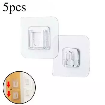 5/10/20 PcsHook Free Punching Multifunctional Seamless Snap Fastener Wall Mounted Female Buckle 6cm