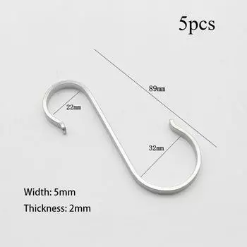 5/10/20 PcsHousehold Nail Free Stainless Steel S-shaped Hook Suitable for Clothing and Kitchen Use 89mm * 32mm * 22mm