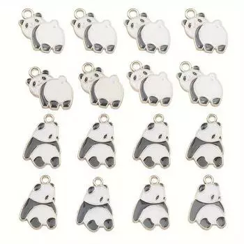 5/10/20 шт. черно-белого цвета, сидячая поза, лежачая поза, подвеска в виде гигантской панды, браслет, ожерелье, серьги, брелок, браслет на лодыжку Assorted varieties 5pcs