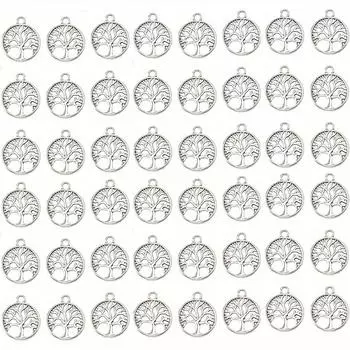 5/10/20 шт. Древо жизни Талисман Изготовление ювелирных изделий Талисман Смешанный Гладкий Металл Талисман Подвеска DIY Ожерелье Браслет Изготовление ювелирных изделий 5pcs