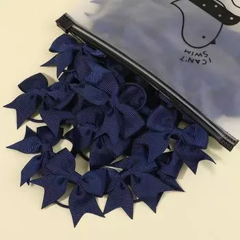 5/10/20 шт. Мини однотонные бантики Эластичные резинки для волос Детские Девочки Маленькая Резинка Веревка для волос Держатель для хвостика Головной убор Аксессуары для волос 5Pcs