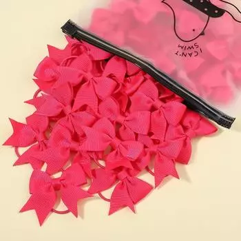 5/10/20 шт. Мини однотонные бантики Эластичные резинки для волос Детские Девочки Маленькая Резинка Веревка для волос Держатель для хвостика Головной убор Аксессуары для волос 5Pcs