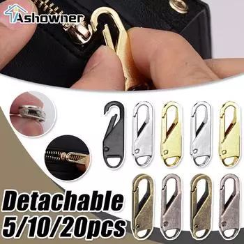 5/10/20 шт. Модный универсальный бегунок для застежки-молнии, мгновенный швейный комплект для ремонта головки молнии, замена сломанной пряжки, сумка, чемодан 5pcs